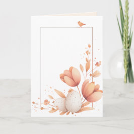 Blank Front Easter Floral Greeting Card Karte