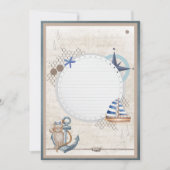 Blank fügen Sie Ihr eigenes Bild Ahoy Nautic Adven Einladung (Vorderseite)