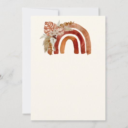 Blank fügen Sie Ihr eigenes Bild Terracotta Boho R Einladung (Vorderseite)