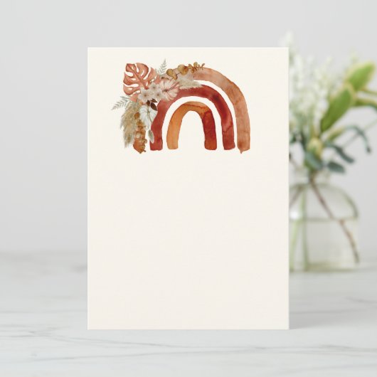 Blank fügen Sie Ihr eigenes Bild Terracotta Boho R Einladung (Stehend Vorderseite)