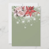 Blank fügen Sie Ihr eigenes Winterbaby in blutgrün Einladung (Vorderseite)