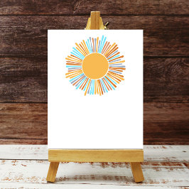 Blank fügen Sie Ihre eigene Boho Sun kommen, die S Poster