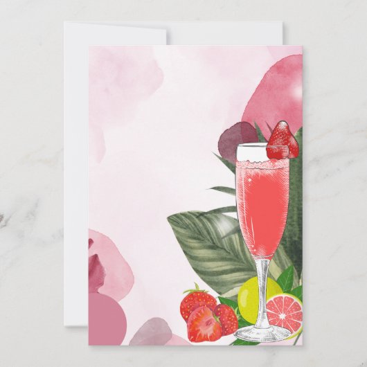Blank fügen Sie Ihre eigene Brunch Bubbly Mimosa E Einladung (Vorderseite)