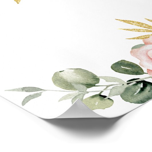 Blank fügen Sie Ihre eigenen marineblauen blütenbl Poster (Ecke)