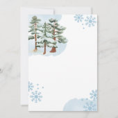 Blank Fügen Sie Ihre eigenen Winter Schnee blauen Einladung (Vorderseite)