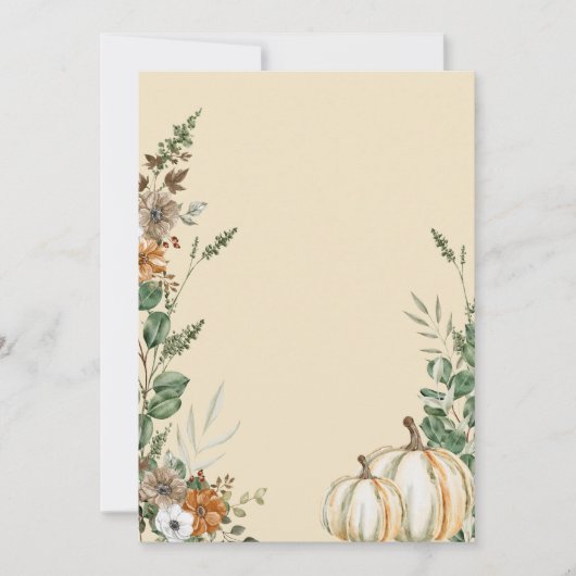Blank fügen Sie Ihren eigenen Fall Pumpkin Rustika Einladung (Vorderseite)