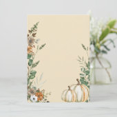 Blank fügen Sie Ihren eigenen Fall Pumpkin Rustika Einladung (Stehend Vorderseite)