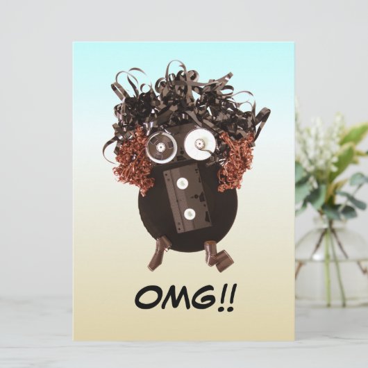 Blank Funny Cool Humour OMG Analog Media (Stehend Vorderseite)