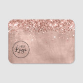 Blank für Glitterie-Rose-Gold-Business-Logo Namensschild (Vorderseite)