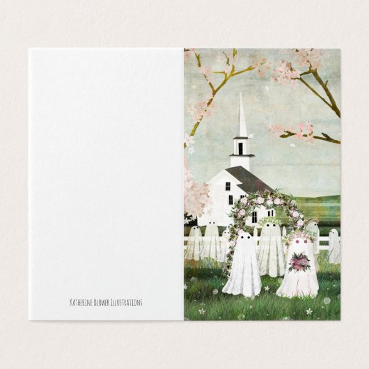 Blank-Geist-Hochzeitkarte (Außenseite Aufgefaltet)