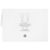 Blank Gladiolís Ballerina Bunny Paper Doll Card (Rückseite Horizontal)