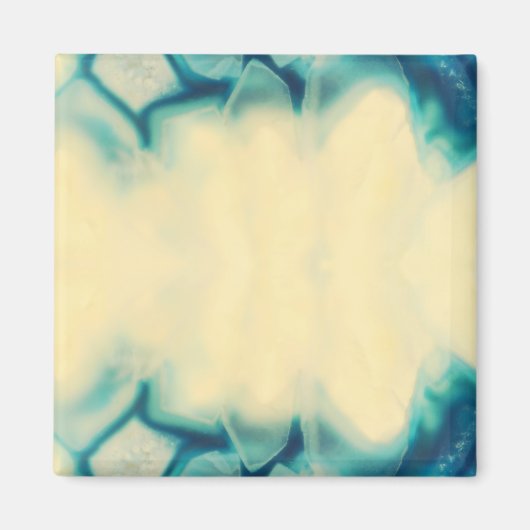 Blank Glamour Aqua Blue Crystal Save the Date Magnet (Vorne)