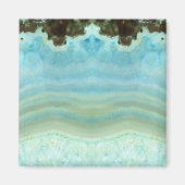 Blank Glamour Blue Crystal Save the Date Magnet (Vorne)