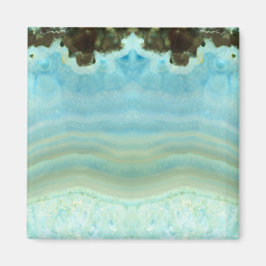 Blank Glamour Blue Crystal Save the Date Magnet