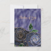 Blank Glamour Gold Navy Rose Denken Sie an Sie Ankündigung (Vorderseite)