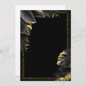 Blank gold Birthday Invitation Einladung (Vorne/Hinten)