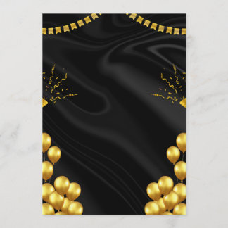Blank gold Birthday Invitation Einladung