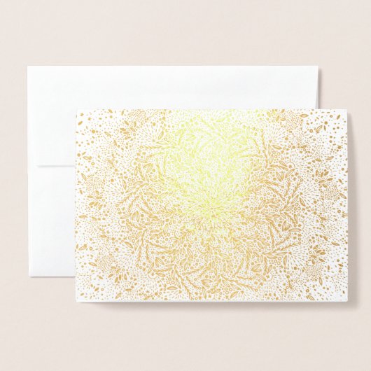 Blank Gold Foil Weihnachtsgrüße Karte (Vorderseite mit Umschlag)