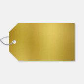Blank-Gold-Hintergrund-Vorlage Geschenkanhänger (Rückseite Horizontal)