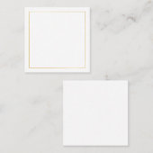 Blank Gold und Weiß Quadratische Visitenkarte (Vorne/Hinten)