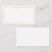 Blank Gold und White Wedding Advice und Wünsche Hinweiskarte (Vorne/Hinten)