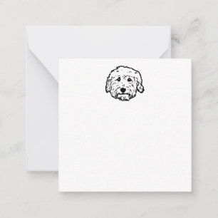 Blank Goldendoodle notecard - anpassen Mitteilungskarte