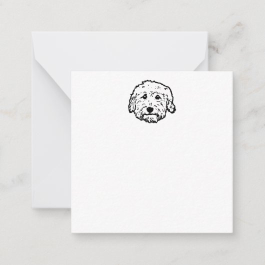 Blank Goldendoodle notecard - anpassen Mitteilungskarte (Vorderseite)