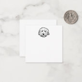 Blank Goldendoodle notecard - anpassen Mitteilungskarte (Vorderseite/Rückseite Beispiel)