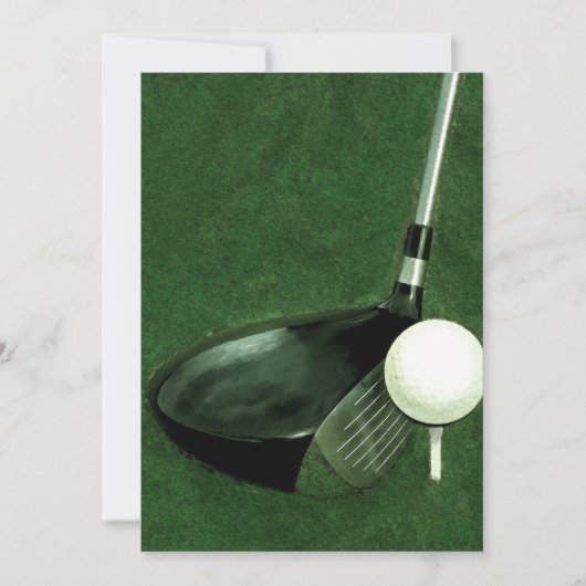 Blank-Golf-gedankliche Einladung (Vorderseite)