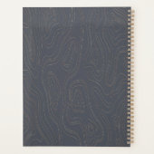 Blank Grau Abstrakter Personalisierter Planer (Rückseite)