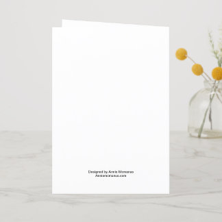 Blank Greetings card, Blume Dankeskarte