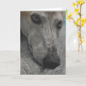 Blank Greyhound Greyhound Greyhound Greyhound-Gruß Karte (Gelbe Blume)