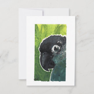 Blank - Grüne Farbe für das Aquarell Dankeskarte