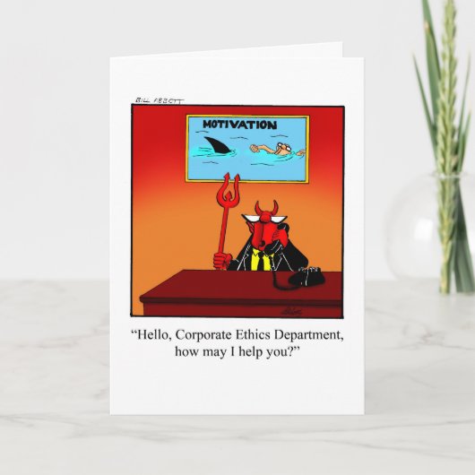 Blank-Grußkarte für den Büro Humor Karte (Vorderseite)