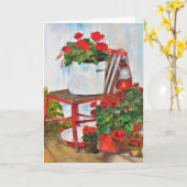 Blank Grußkarte Summer Geranium Blume Karte (Gelbe Blume)