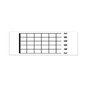 BLANK GUITAR CHORD RUBBER BRIEFMARKE PERMASTEMPEL