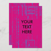 Blank Halftone Grunge Texure Einladungskarte Einladung (Vorne/Hinten)