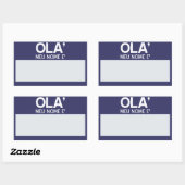 Blank Hallo mein Name ist ... Personalisierbar Rechteckiger Aufkleber (Blatt)