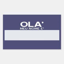 Blank Hallo mein Name ist ... Personalisierbar Rechteckiger Aufkleber