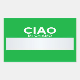 Blank Hallo mein Name ist ... Personalisierbar Rechteckiger Aufkleber