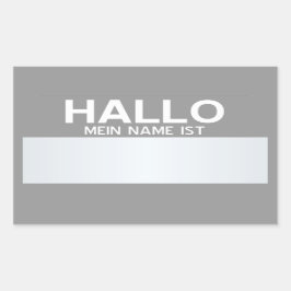 Blank Hallo mein Name ist ... Personalisierbar Rechteckiger Aufkleber