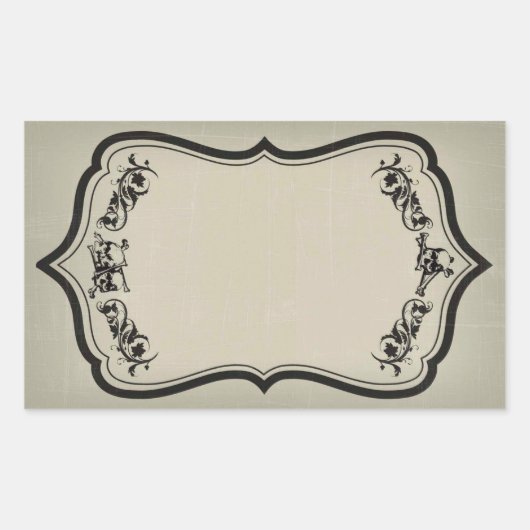 Blank Halloween Jar Sticker Label mit Skullen (Vorderseite)