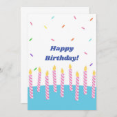 Blank Happy Birthday Card (Vorne/Hinten)