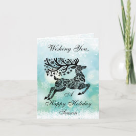 Blank Happy Holiday Season Weihnachtskarte Feiertagskarte