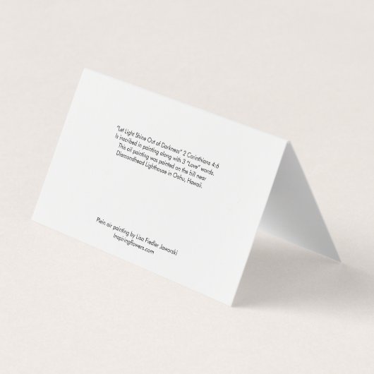 Blank Hawaiian Diamondhead Lighthouse (Rückseite)