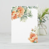 Blank hinzufügen Ihre eigene rustikale Korallenwei Einladung (Stehend Vorderseite)