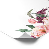 Blank hinzufügen Sie Ihre eigene Boho Pink Blush B Poster (Ecke)