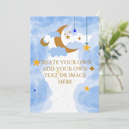 Blank hinzufügen Sie Ihre eigenen DIY Twinkle Twin Einladung (Stehend Vorderseite)