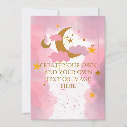 Blank hinzufügen Sie Ihre eigenen DIY Twinkle Twin Einladung (Vorderseite)