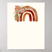Blank hinzufügen Sie Ihre eigenen Erdton Boho Rain Poster (Vorne)